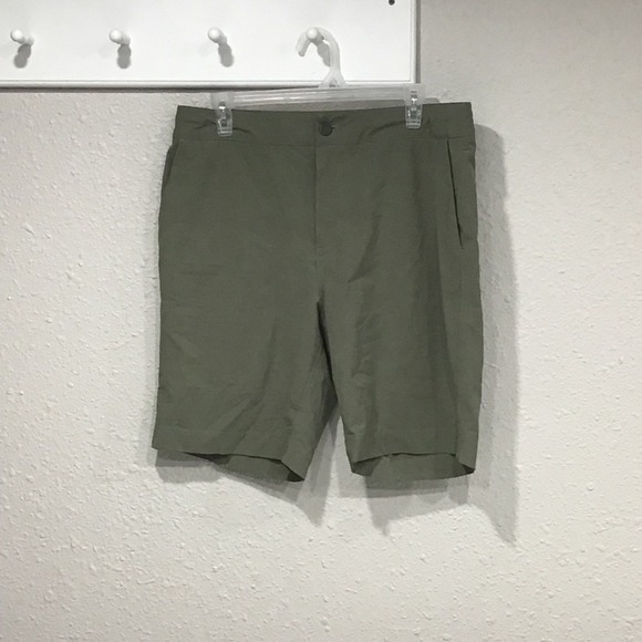 Faherty All Day 1.0 Short 9″ Olive Sz 33 Men's Tech Flat-Front Performance Short - Picture 3 of 7
